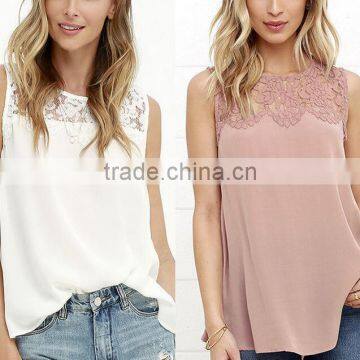 best seller hot model xxxl oversized western women sleeveleess lace tops