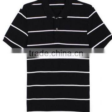 yarn dyed stripe polo shirt mens casual workwear t shirt