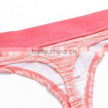 2017 China Manufacturer Personalized Your Own Brand Logo Design 95% Cotton 5% Spandex Private Label Women Hot Sexy T-Back Thongs photo-3