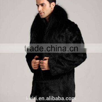 2015 Winter Fashion Mens Faux Fur Coat Thick Warm Jackets Full Length Parka Fox Fur Coats Plus Size Man's Overcoat photo-5