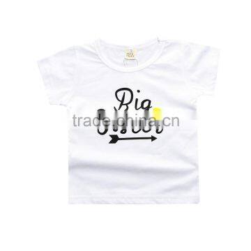 S17511A Girl Clothes Big Sister Letter Printed With Short Sleeve Cotton T-Shirts photo-4
