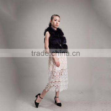 Myfur Lady Design Genuine Fox Fur Waistcoat Sleeveless Arctic Fox Fur Vest photo-3