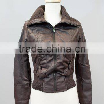 Lady pu Leather Jacket/motorcycle Blazer/mexico Leather Jackets #LPU0209 photo-4