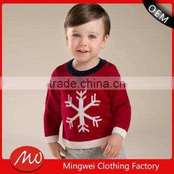 2017 brand clothes christmas wool embroidery fancy baby sweater design for childrens