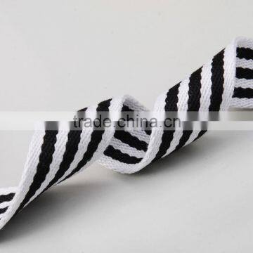 White Black Canvas Striped Polyester Webbing photo-2
