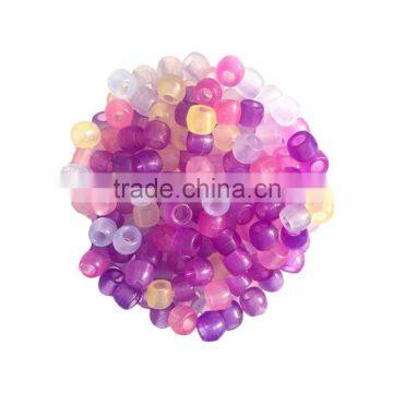 Multi Color Changing UV Reactive Plastic Pony Beads