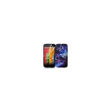 Anti - Scratches Blue Butterfly Printed TPU Cell Phone Case For Motorola Moto G