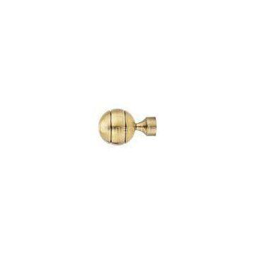 Ball Brass and Metal Curtain Finials Rod Set , 19mm / 25mm Curtain Finials