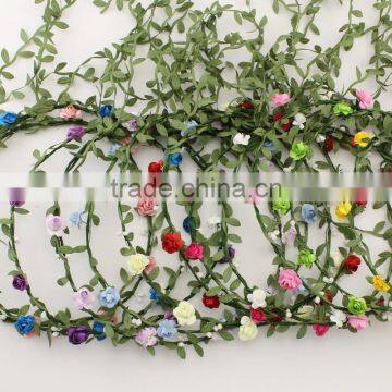 Green Leaf Tassel Flower Headband Garland Hair Wreath BOHO Beach Wedding Photo Props