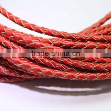 100meters 3mm-6mm Braided Genuine Hide Leather Rope Cord String For Jewelry Making photo-6