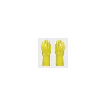 Spray flocklined Kitchen Latex Gloves , Industrial Latex Gloves