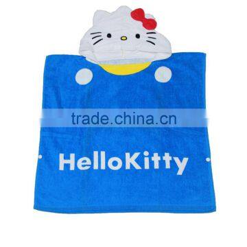 Animal Design Cotton Terry/Terry Velour Kids Beach Towel Hoodie photo-2