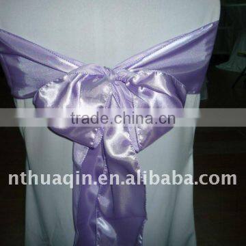 Satin chair sash and sash for chair cover