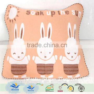 lovely rabbit character good hand feeling pillow 100% cotton towel