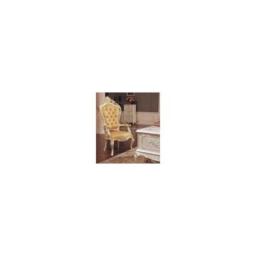 Royal classic european furniture - hand carved solid wood armchair