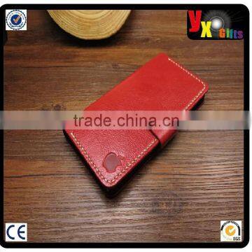 Pure Handmade Leather Art Real Cowhide Cell Phone Case Or Mobile Phone Holste For IPone6 Plus in Red/seashell photo frame