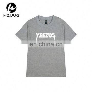 Attractive style short sleeve printing logo elongated t shirt wholesale