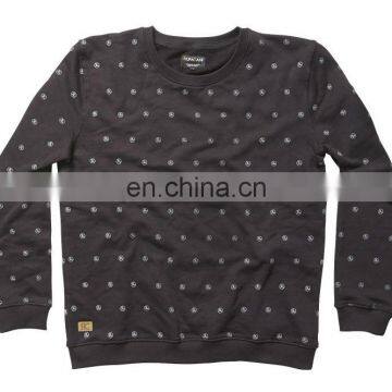 Comfortable Printed Black Men Sweatshirt