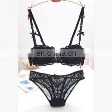 New Lace Bra set and Panty Sets Red Push Up Embroidery Bra Set Black bralette