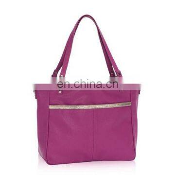 2016 Fashion leather tote bag shoulder bag purple