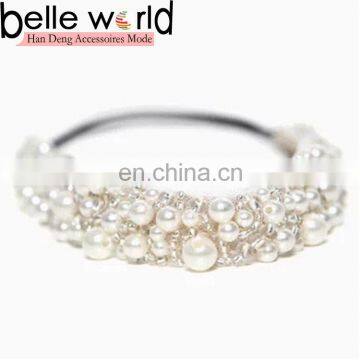 Korean Handmade Wedding Pearl Elastic Headband for Women