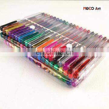 China Professional Finest Smooth Ink gel pen set 60 Pack in three folded PVC Bag