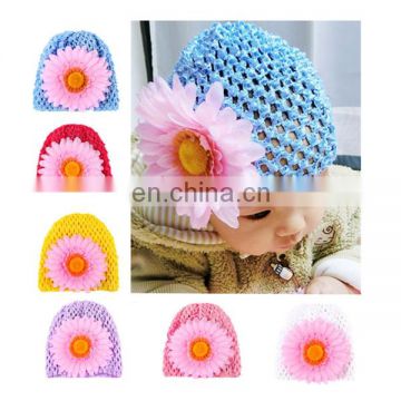 new born baby hat simulation sun flower child hat baby knitted hat elastic baby hat