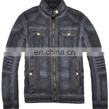 Latest Fashion Mens Winter Fur Lining Handsome Fit Moto Jean Jacket