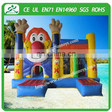 Outdoor play inflatable bouncy castle with water slide