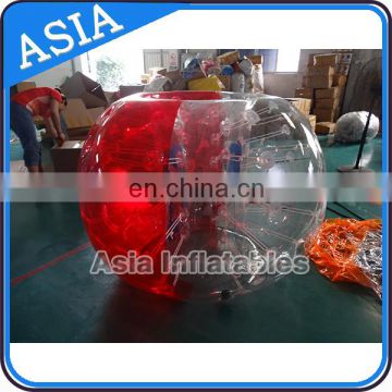 Half color tpu bubble soccer bubble ball inflatable bumperball/ body zorbing bubble ball