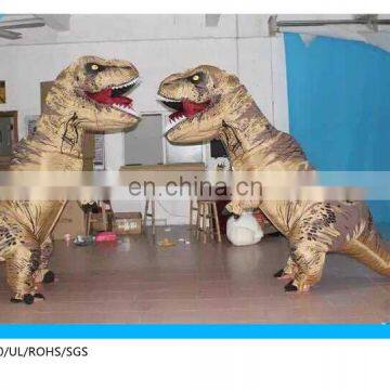 realistic dinosaur mascot costume/walking with dinosaur costume/inflatable dinosaur costume