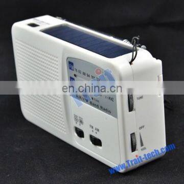 RD-369 Fashion Design Portable Mini Weather Solar Radio With LED Flashlight photo-3