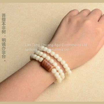Original Elegant Natural Baiyu, Bodhi Root Hand String, Men and Women Simple Garden Wind Bracelet, National Style photo-4