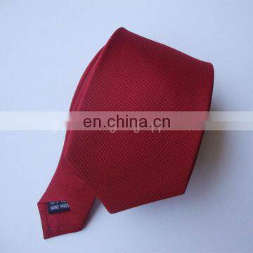 Solid Red Color 100% Silk Jacquard Tie