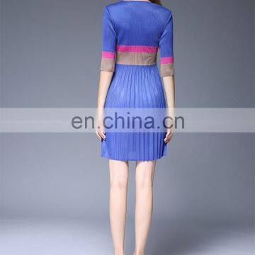 Short Sleeve Mix Color Summer One Piece Girls Dress For Girls photo-2