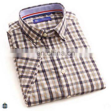 T-MSS525 Summer Men Casual Short Sleeve New Checks Shirts Designs