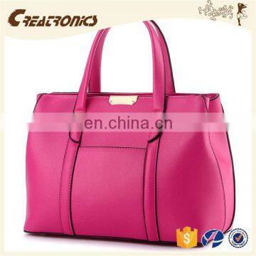 CR USA market expert recommend pu leather material large-capacity zipper rose red colors new fashion leather clutch bag