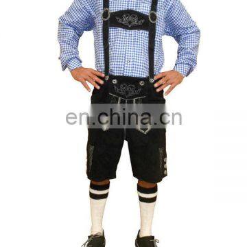 German-Bavarian-Oktoberfest-Trachten-Black-Short-Kurze-Lederhosen-TW-All-Sizes