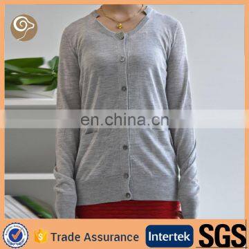 Light Heather Grey Women cashmere cardigan cashmere sweater