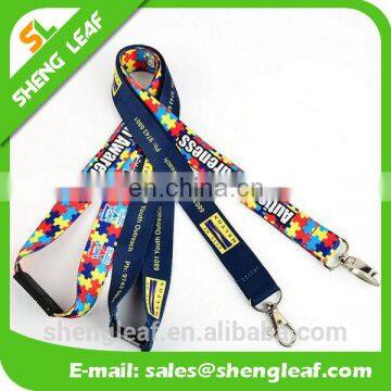 Custom printed polyester sublimation neck lanyard with logo