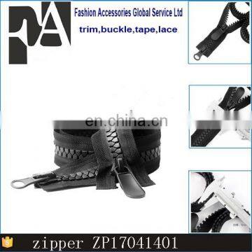 black long chain nylon zipper polyester waterproof zipper factory price zipper