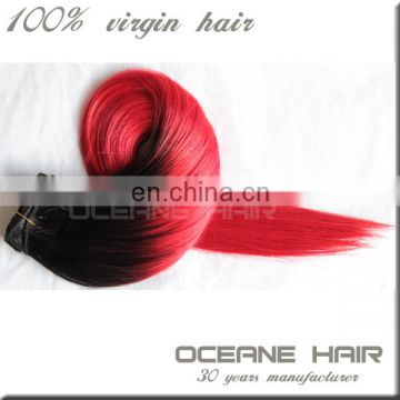 Hot sale !!! 8-36inch cheap fashion straight double drawn red tape hair extensions wholesale