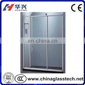 Australia standard single toughed satin finished glass aluminum alloy profile sliding models of doors for bathroom