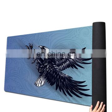 suede natural rubber yoga mat with different pattern