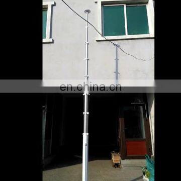 outdoor vehicle mounted motorized crank up telescopic pole 9.5m