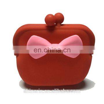 Euro Style High Quality Metal Clip Clutch Bags Women's Gift Silicone Purse Wallet photo-2