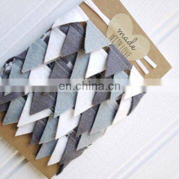 Christmas Fabric Banner Felt Hanging Pennant Flag Wall Art Custom photo-4