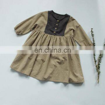 2020 New Girls Dress Patchwork Fashion Cotton Autumn Girls Dresses