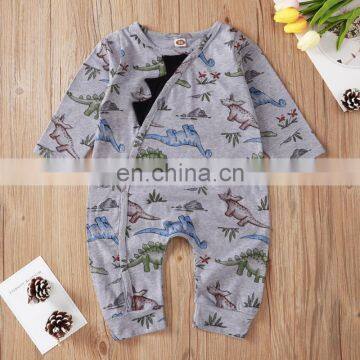 2021 new fashion Newborn Baby boys autumn Dinosaur Jumpsuit Romper infant Long Sleeve cartoon Outfits Clothes