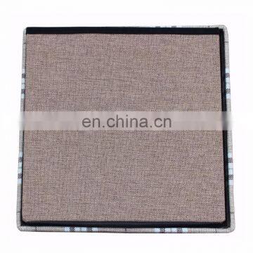 Customized Faux Linen Bedroom Ottoman Folding Storage Chair Stool